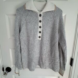 Gray Ribbed Women's Sweater